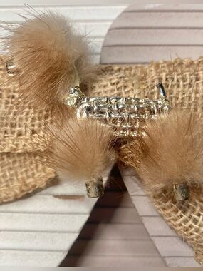 🍇 Vintage 1950’s Poodle Brooch with Mink Fur – Elegant Retro Charm by Colonial